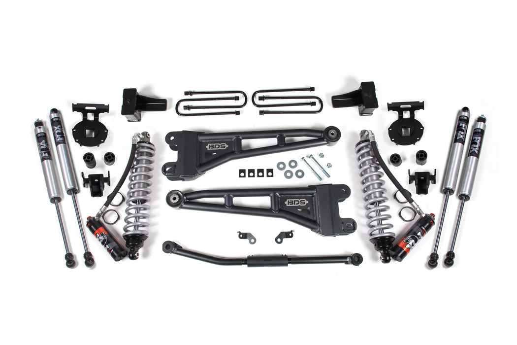 BDS BDS1926FPE 2.5 Inch Lift Kit w/ Radius Arm FOX 2.5 Performance Elite Coil-Over Conversion Ford F250/F350 Super Duty (11-16) 4WD Diesel
