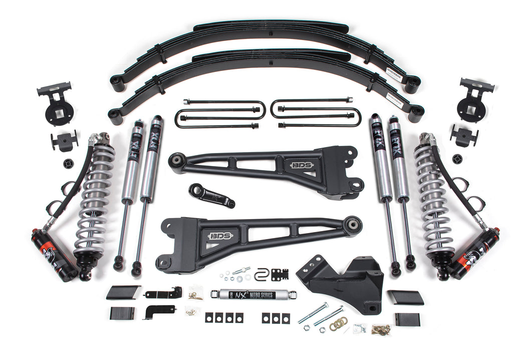 BDS BDS1557FPE 4 Inch Lift Kit w/ Radius Arm -FOX 2.5 Performance Elite Coil-Over Conversion - Ford F250/F350 Super Duty (17-19) 4WD - Diesel
