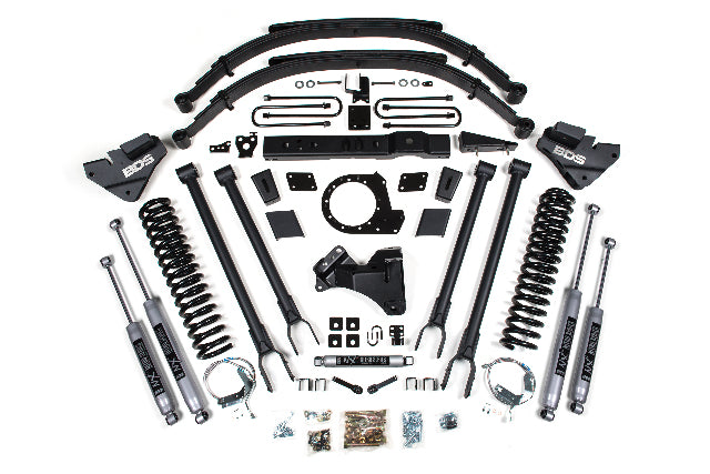 BDS 8 Inch Lift Kit 4-Link Conversion, Fits Ford F250/F350 Super Duty 17-19 4WD Diesel 1541H