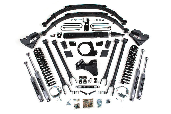 BDS 8 Inch Lift Kit 4-Link Conversion, Fits Ford F250/F350 Super Duty 17-19 4WD Diesel 1541H
