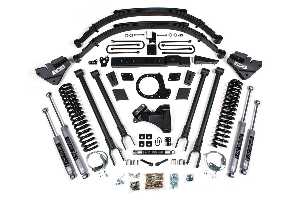 BDS BDS1541H 8 Inch Lift Kit - 4-Link Conversion - Ford F250/F350 Super Duty (17-19) 4WD - Diesel