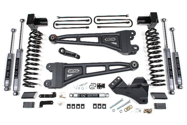 BDS 4 Inch Lift Kit W/ Radius Arm, Fits Ford F350 Super Duty DRW 17-19 4WD Diesel 1575H