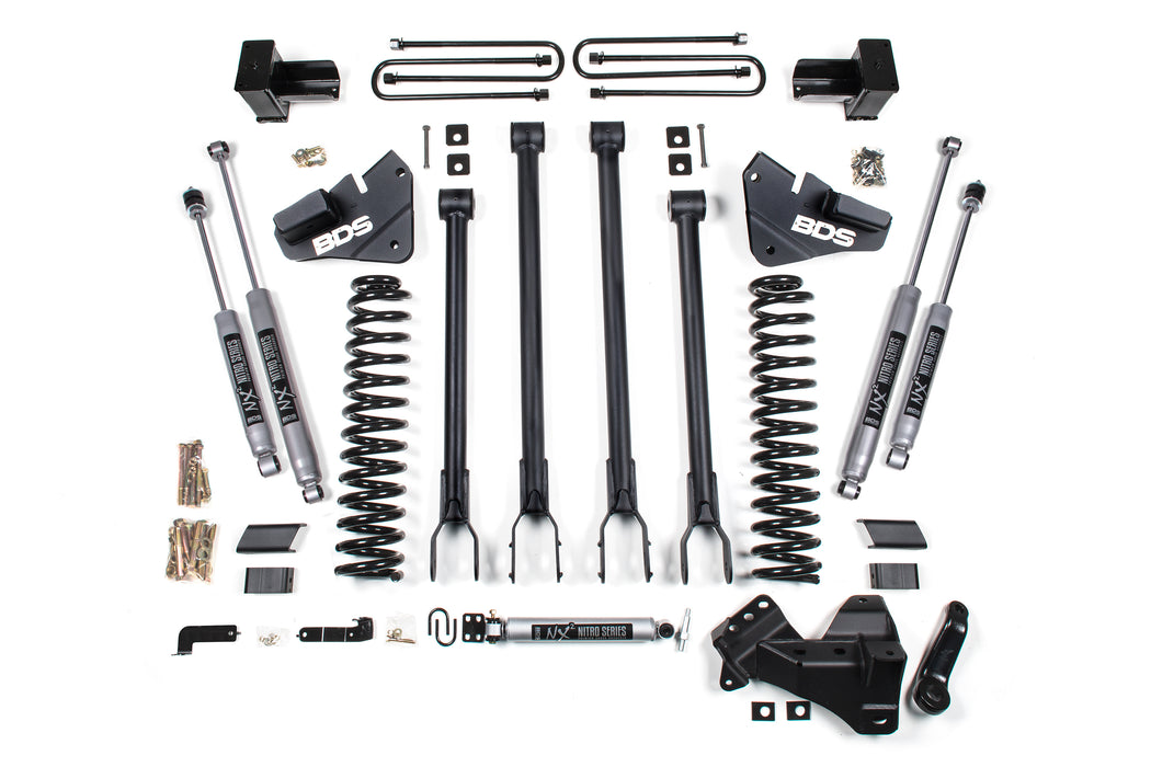 BDS BDS1537FS 4 Inch Lift Kit - 4-Link Conversion - Ford F250/F350 Super Duty (17-19) 4WD - Diesel