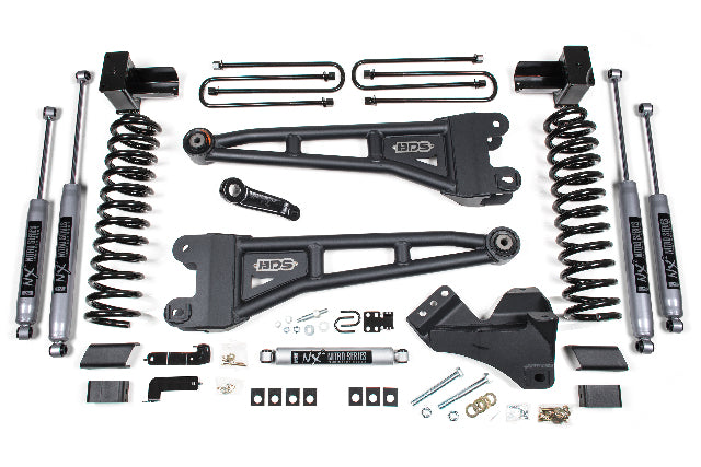 BDS 4 Inch Lift Kit w/ 4-Link Fits Ford F350 Super Duty DRW (20-22) 4WD Gas