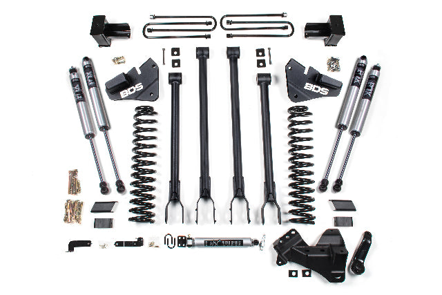 BDS 4 Inch Lift Kit W/ 4-Link, Fits Ford F350 Super Duty DRW 20-22 4WD Diesel 1565FS
