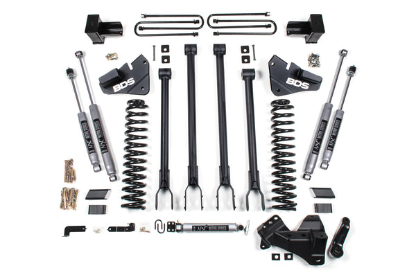 BDS 5 Inch Lift Kit W/ 4-Link, Fits Ford F250/F350 Super Duty 20-22 4WD Gas 1568H