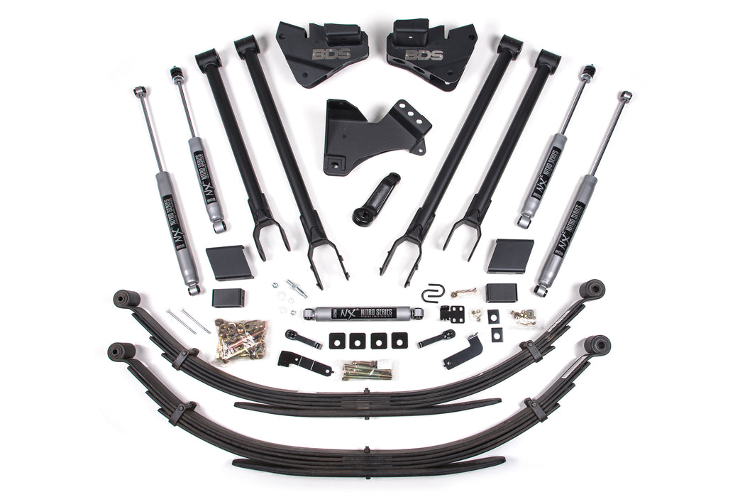 BDS BDS1555H 4 Inch Lift Kit - 4-Link Conversion - Ford F250/F350 Super Duty (17-19) 4WD - Diesel