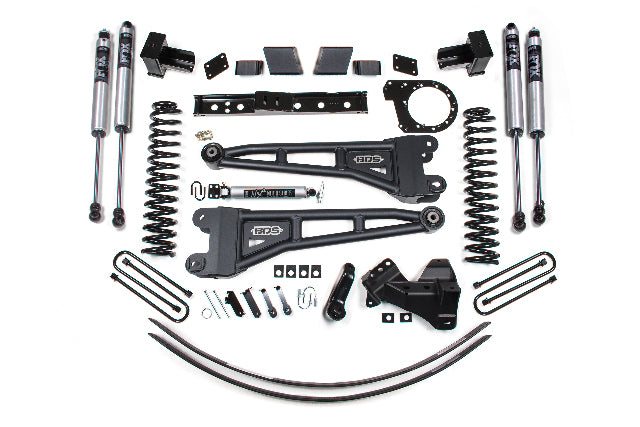 BDS 6 Inch Lift Kit W/ Radius Arm, Fits Ford F250/F350 Super Duty 17-19 4WD Diesel 1580FS