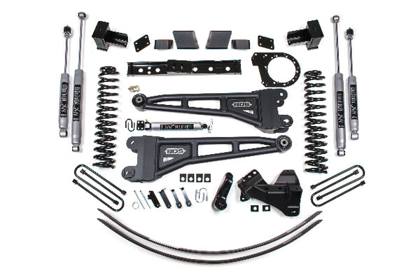 BDS 6 Inch Lift Kit W/ Radius Arm, Fits Ford F250/F350 Super Duty 17-19 4WD Diesel 1581H