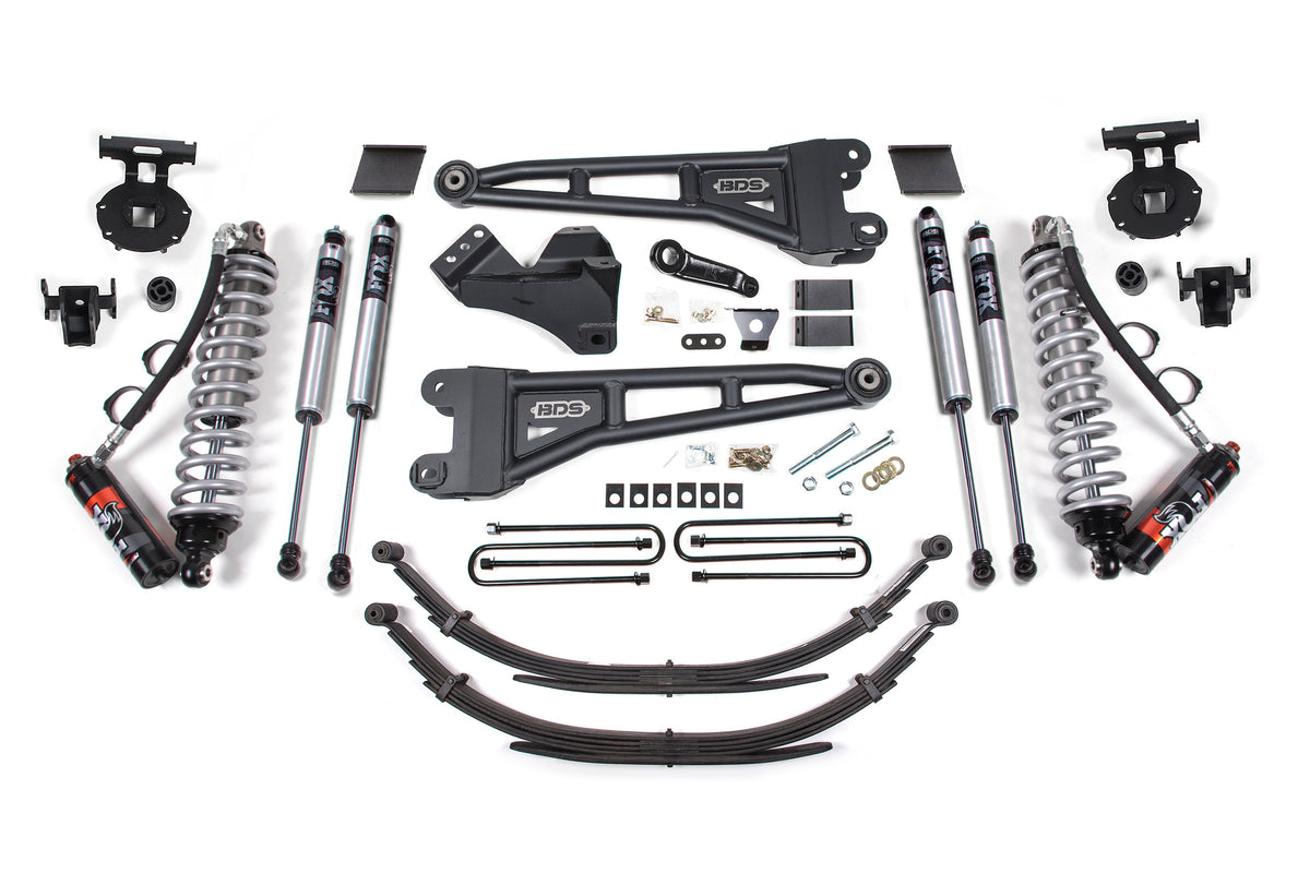 BDS 6 Inch Lift Kit W/ Radius Arm 2.5 Performance Elite Coil-over Conversion, Fits Ford F250/F350 Super Duty 11-16 4WD Diesel 1593FPE