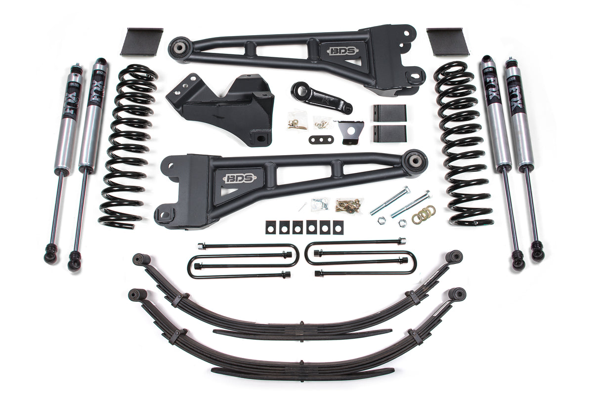 BDS 6 Inch Lift Kit W/ Radius Arm, Fits Ford F250/F350 Super Duty 11-16 4WD Diesel 1593FS