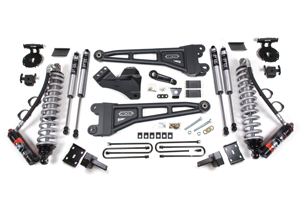 BDS BDS1596FPE 4 Inch Lift Kit w/ Radius Arm -FOX 2.5 Performance Elite Coil-Over Conversion - Ford F250/F350 Super Duty (11-16) 4WD - Diesel