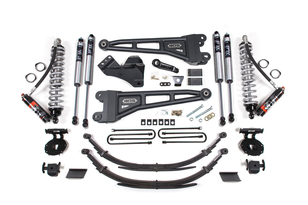 BDS BDS1597FPE 4 Inch Lift Kit w/ Radius Arm -FOX 2.5 Performance Elite Coil-Over Conversion - Ford F250/F350 Super Duty (11-16) 4WD - Diesel