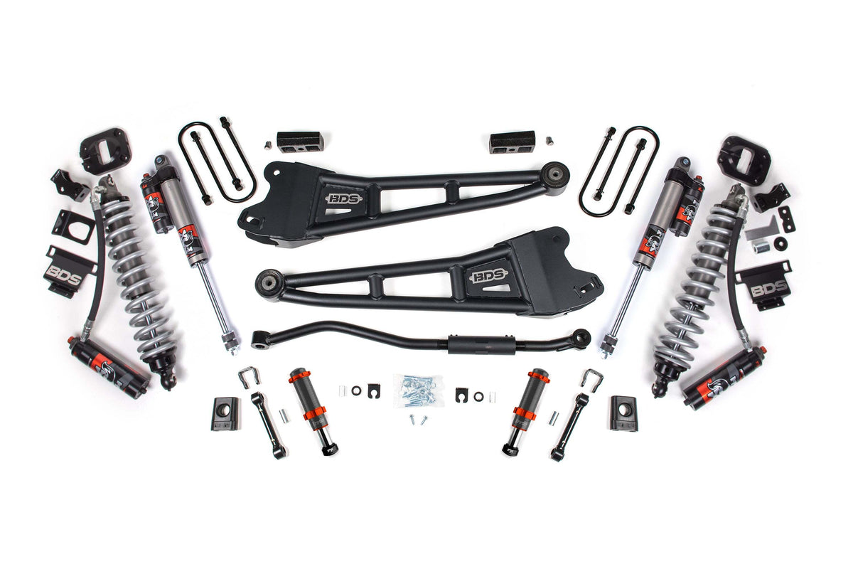BDS 3 Inch Lift Kit W/ Radius Arm FOX 2.5 Coil-over Conversion - Performance Elite Fits RAM 3500 13-18 4WD Diesel 1622PESB