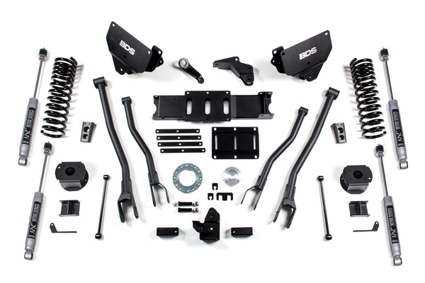 BDS 6 Inch Lift Kit W/ 4-Link RAM 2500 W/ Rear Air Ride 14-18 4WD Diesel 1628H