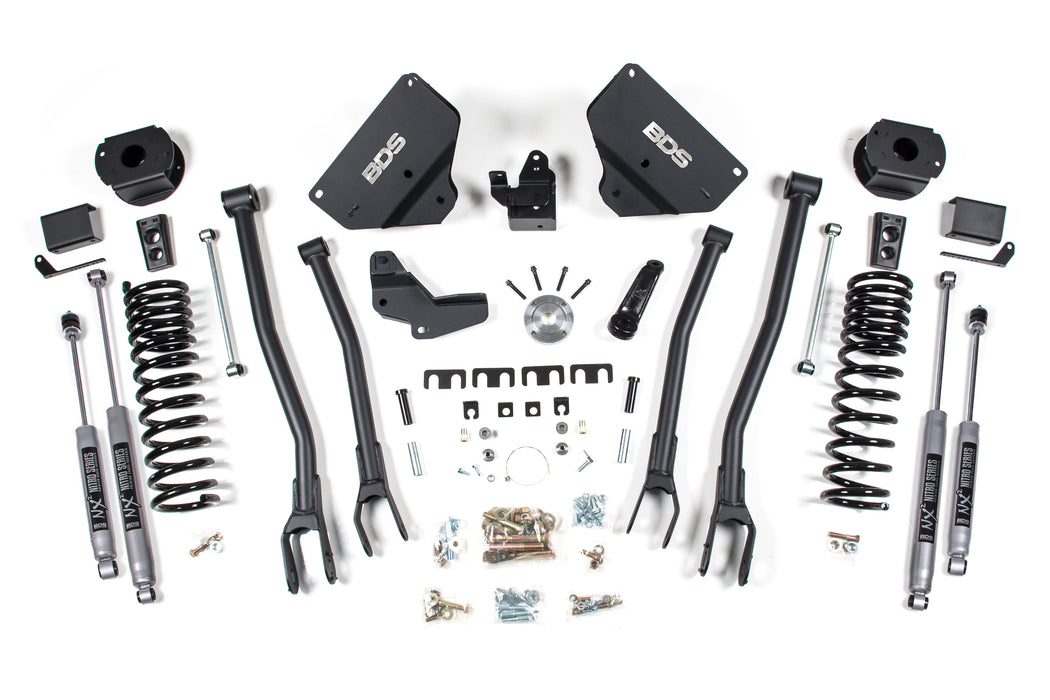 BDS BDS1632H 4 Inch Lift Kit w/ 4-Link - Ram 2500 w/ Rear Air Ride (14-18) 4WD - Diesel