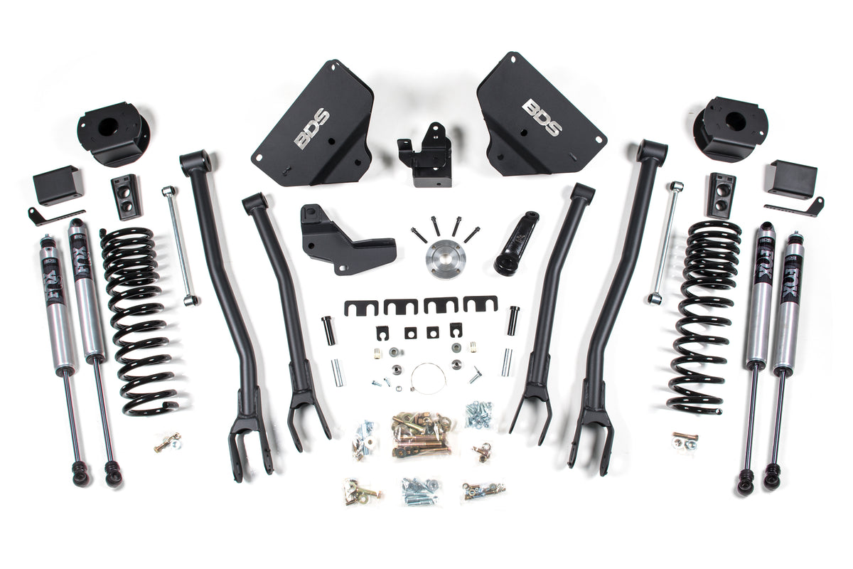 BDS 4 Inch Lift Kit W/ 4-Link Fits RAM 2500 W/ Rear Air Ride 14-18 4WD Gas 1634FS