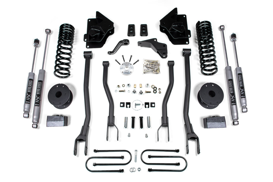 BDS BDS1644H 4 Inch Lift Kit w/ 4-Link - Ram 3500 w/ Rear Air Ride (13-18) 4WD - Diesel