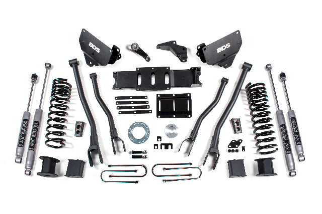 BDS 6 Inch Lift Kit W/ 4-Link Fits RAM 3500 W/ Rear Air Ride 13-18 4WD Diesel 1648H