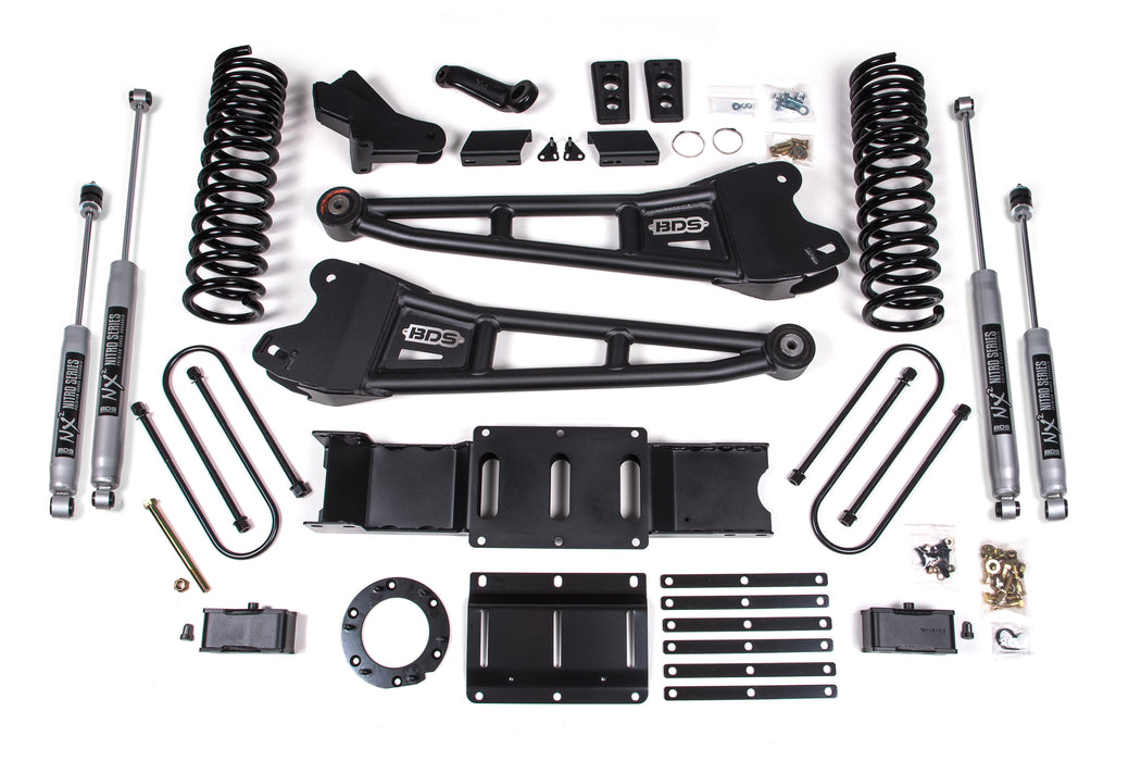 BDS BDS1658FPE 4 Inch Lift Kit w/ Radius Arm 3 Inch Rear Block Ram 3500 (19-24) 4WD Diesel