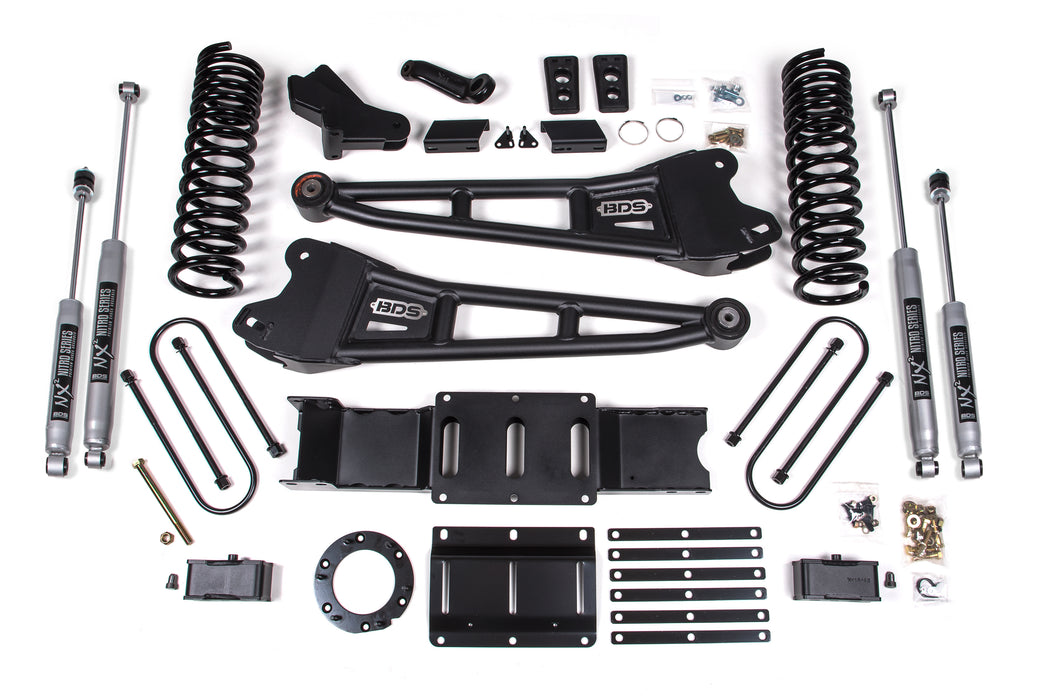 BDS BDS1656H 4 Inch Lift Kit w/ Radius Arm - 3 Inch Rear Block - Ram 3500 (19-24) 4WD - Diesel