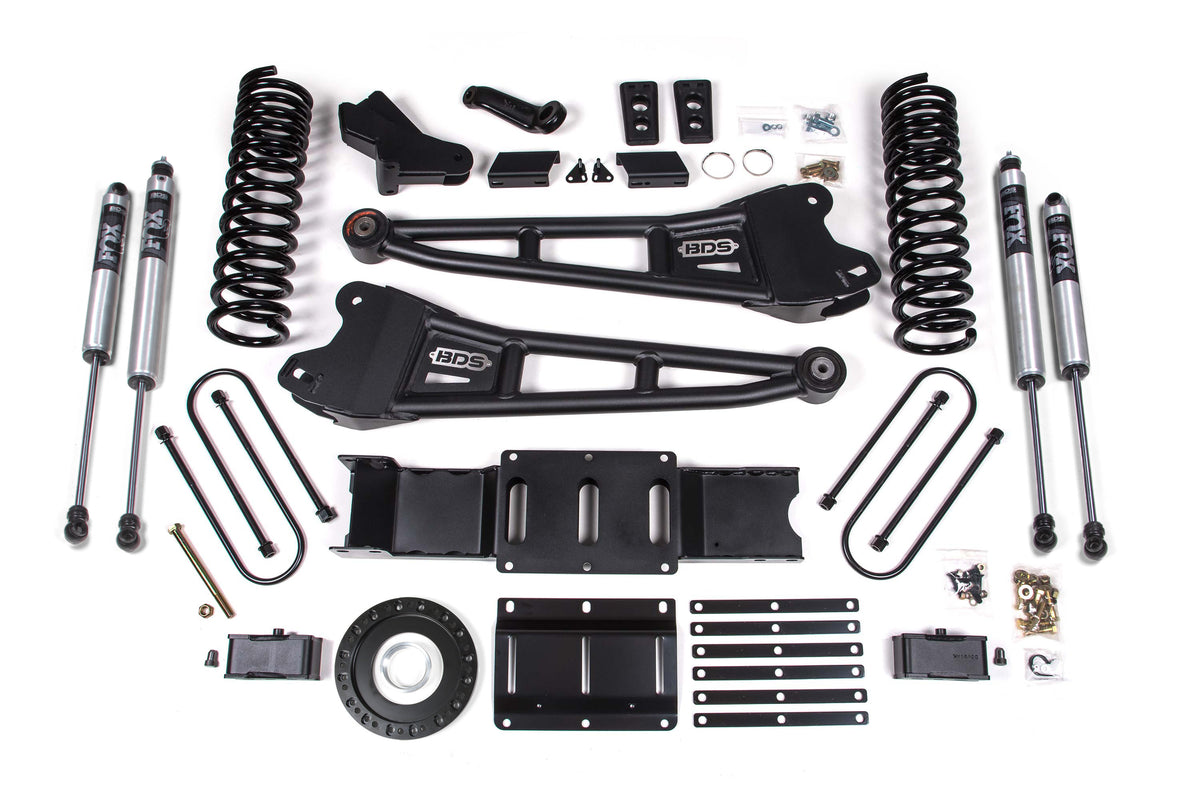BDS 4 Inch Lift Kit W/ Radius Arm 3 Inch Rear Block Fits RAM 3500 19-24 4WD Diesel 1659FS