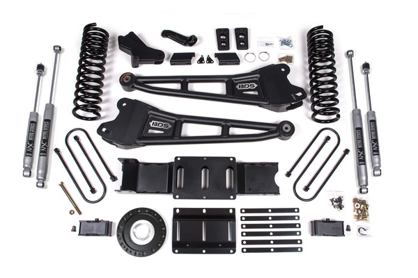 BDS 4 Inch Lift Kit W/ Radius Arm 2 Inch Rear Block RAM 3500 19-24 4WD Diesel 1706FS