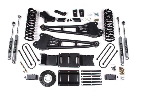 BDS 4 Inch Lift Kit W/ Radius Arm 2 Inch Rear Block RAM 3500 19-24 4WD Diesel 1705H
