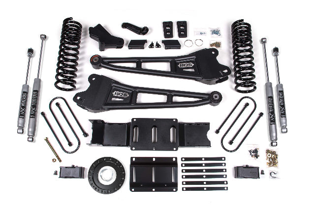 BDS 4 Inch Lift Kit W/ Radius Arm 3 Inch Rear Block Fits RAM 3500 19-24 4WD Diesel 1659H
