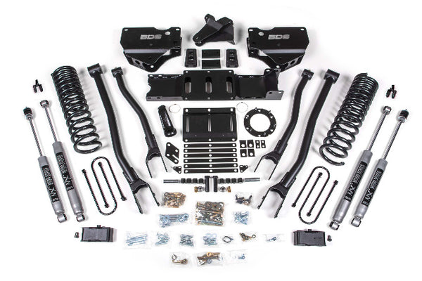 BDS 4 Inch Lift Kit W/ 4-Link RAM 3500 19-24 4WD Diesel 1673FPE