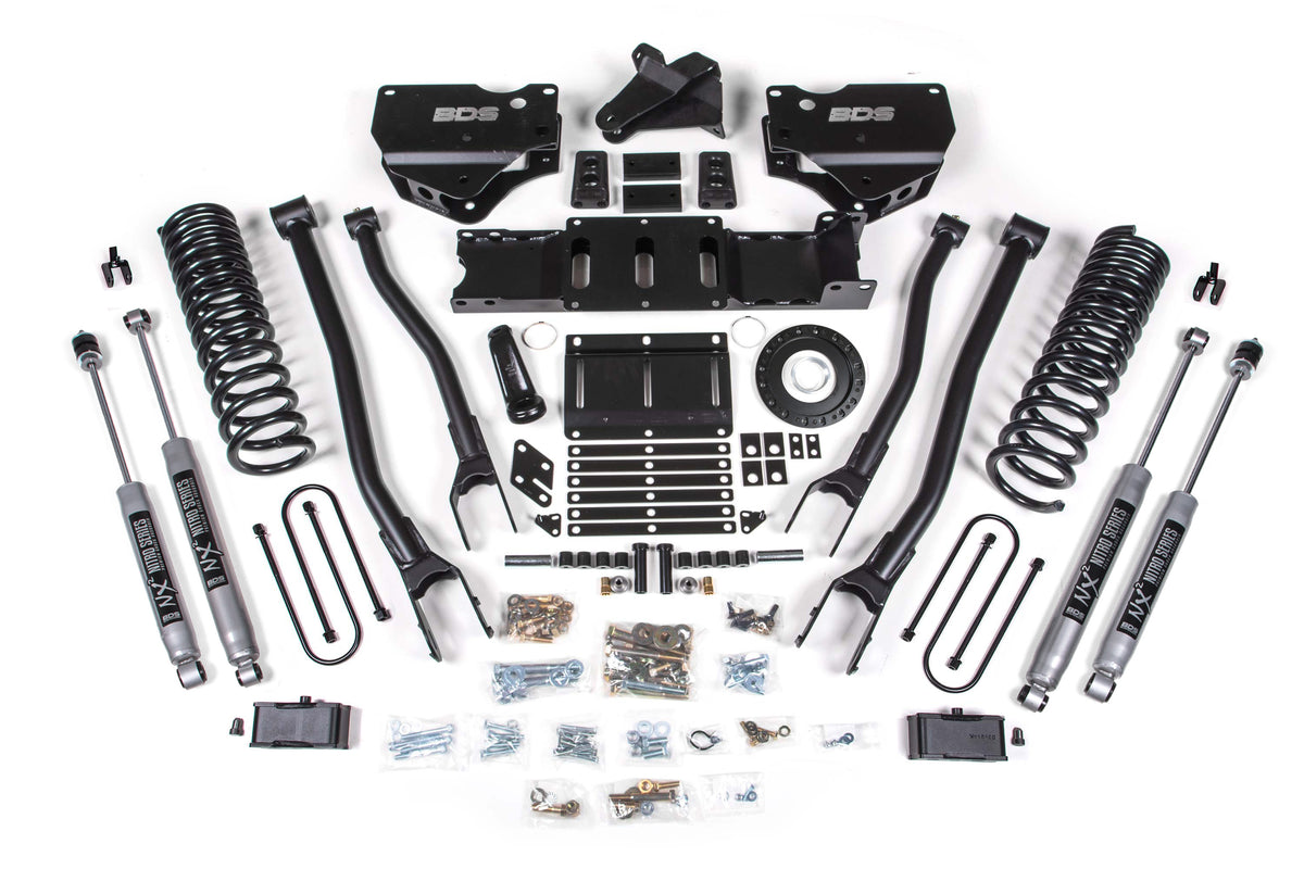 BDS 4 Inch Lift Kit W/ 4-Link RAM 3500 19-24 4WD Diesel 1669H