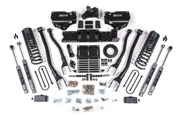 BDS 4 Inch Lift Kit W/ 4-Link RAM 3500 19-24 4WD Diesel 1667H