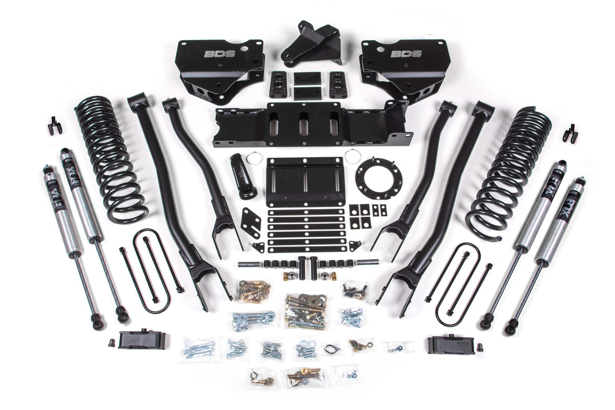 BDS 4 Inch Lift Kit W/ 4-Link Fits RAM 3500 19-24 4WD Diesel 1671FS