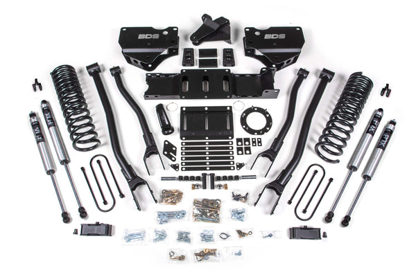 BDS 4 Inch Lift Kit W/ 4-Link RAM 3500 19-24 4WD Diesel 1671FS