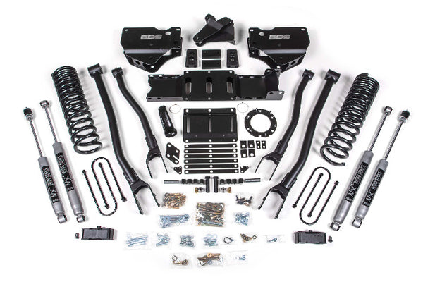 BDS 4 Inch Lift Kit W/ 4-Link RAM 3500 19-23 4WD Diesel 1672FPE