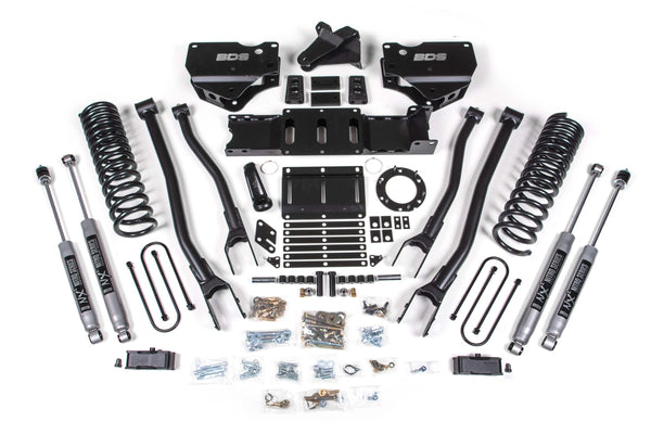 BDS 4 Inch Lift Kit W/ 4-Link RAM 3500 19-23 4WD Diesel 1670FS