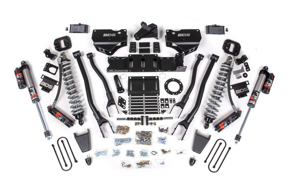 BDS 4 Inch Lift Kit W/ 4-Link Fox 2.5 Coil-over Conversion - Performance Elite RAM 3500 19-24 4WD Diesel 1671PES