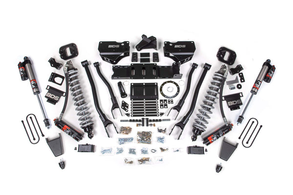 BDS 4 Inch Lift Kit W/ 4-Link Fox 2.5 Coil-over Conversion - Performance Elite RAM 3500 19-24 4WD Diesel 1672PES