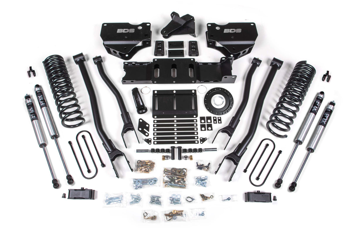 BDS 4 Inch Lift Kit W/ 4-Link Fits RAM 3500 19-24 4WD Diesel 1673FS