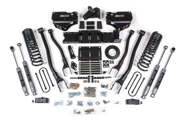 BDS 4 Inch Lift Kit W/ 4-Link Fits RAM 3500 19-24 4WD Diesel 1673H