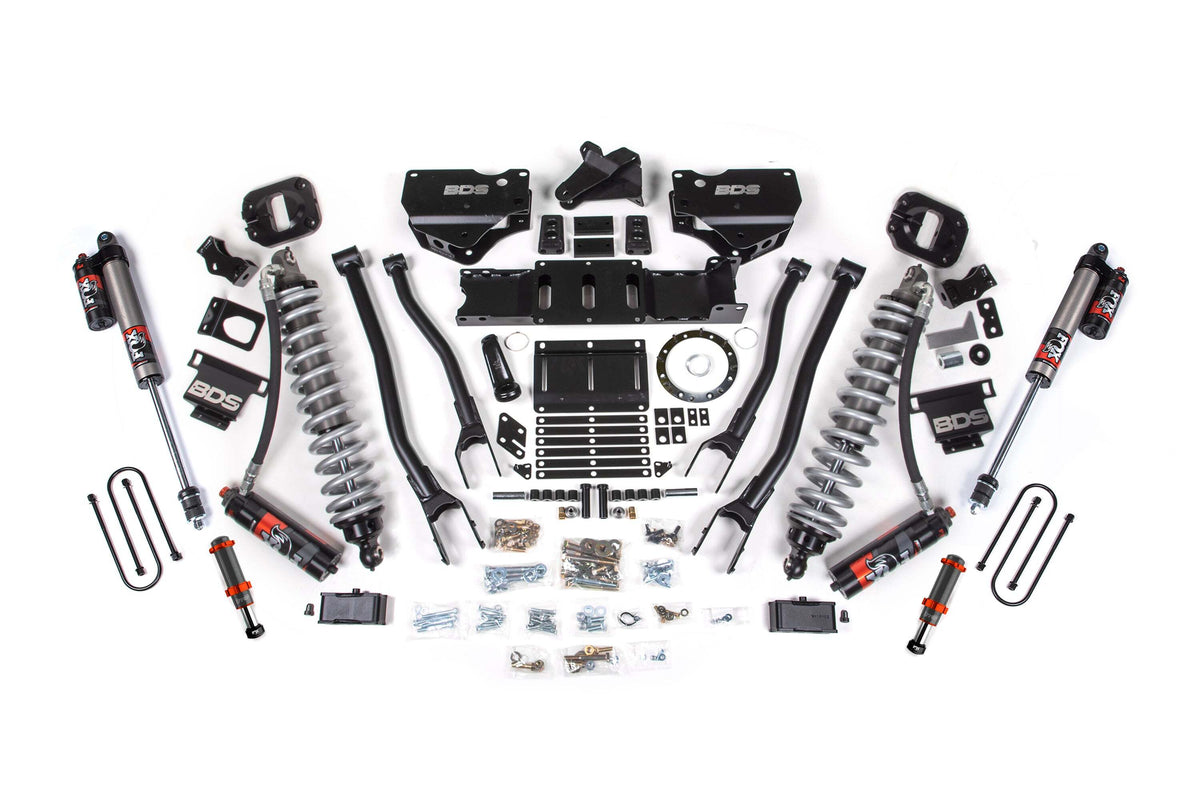 BDS 4 Inch Lift Kit W/ 4-Link FOX 2.5 Coil-over Conversion - Performance Elite Fits RAM 3500 19-24 4WD Diesel 1673PESB