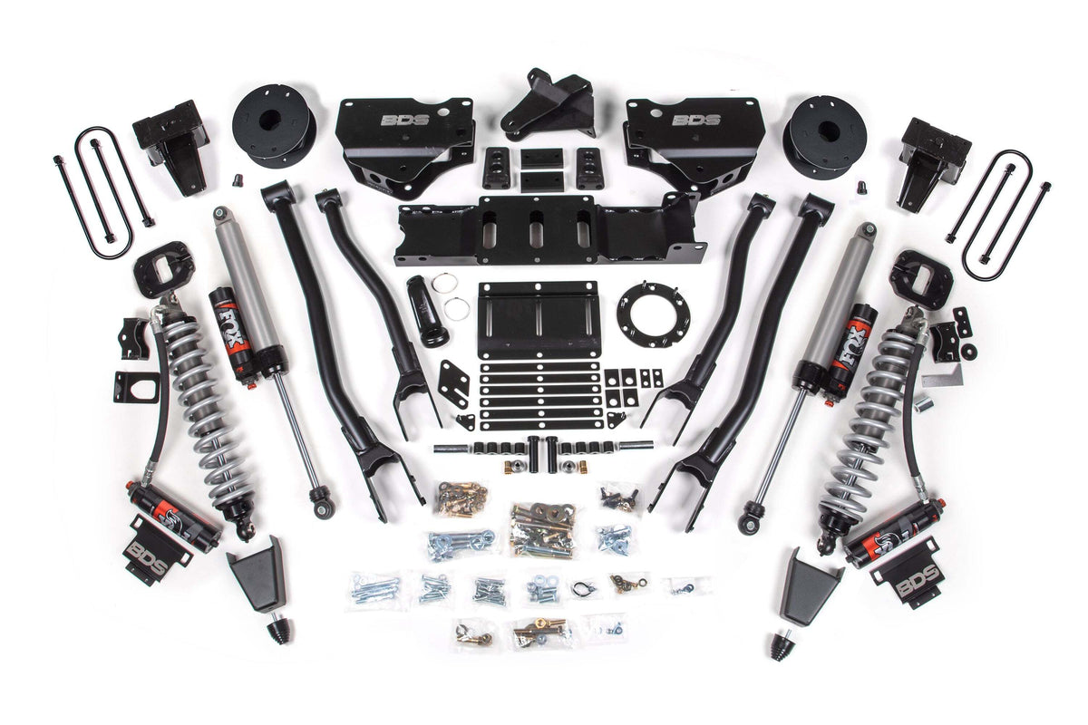 BDS 6 Inch Lift Kit W/ 4-Link FOX 2.5 Coil-over Conversion - Performance Elite Fits RAM 3500 19-24 4WD Diesel 1690PES