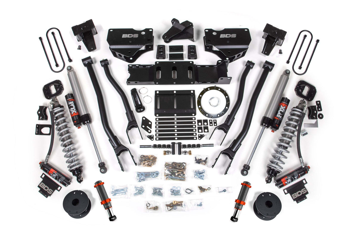 BDS 6 Inch Lift Kit W/ 4-Link FOX 2.5 Coil-over Conversion - Performance Elite Fits RAM 3500 19-24 4WD Diesel 1692PESB