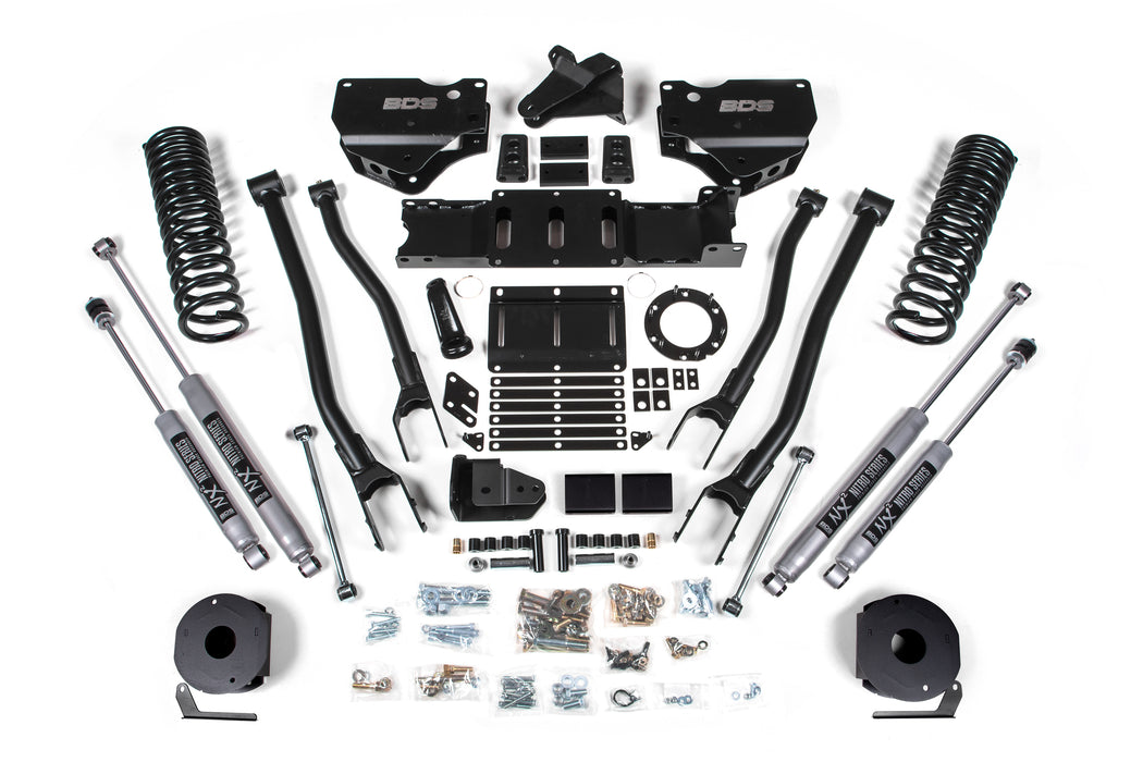BDS BDS1717H 4 Inch Lift Kit w/ 4-Link - Ram 2500 w/ Rear Air Ride (19-24) 4WD - Gas