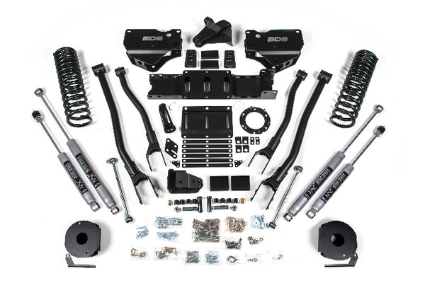BDS 4 Inch Lift Kit W/ 4-Link RAM 2500 W/ Rear Air Ride 19-24 4WD Diesel 1715H