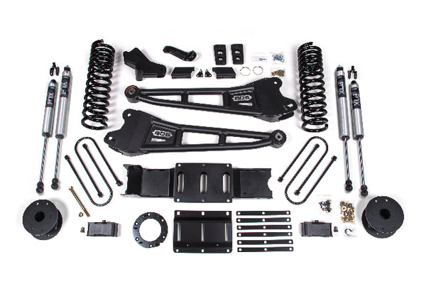 BDS 2019-2024 RAM 3500 4" Radius Arm Gas - 3" Rear Block W/ Air Bag - Fox Shocks 1722FS