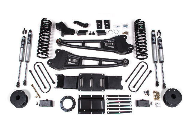 BDS 2019-2024 Fits RAM 3500 4" Radius Arm Diesel - 3" Rear Block W/ Air Bag - 6 Bolt T-case - FOX Shocks 1718FS