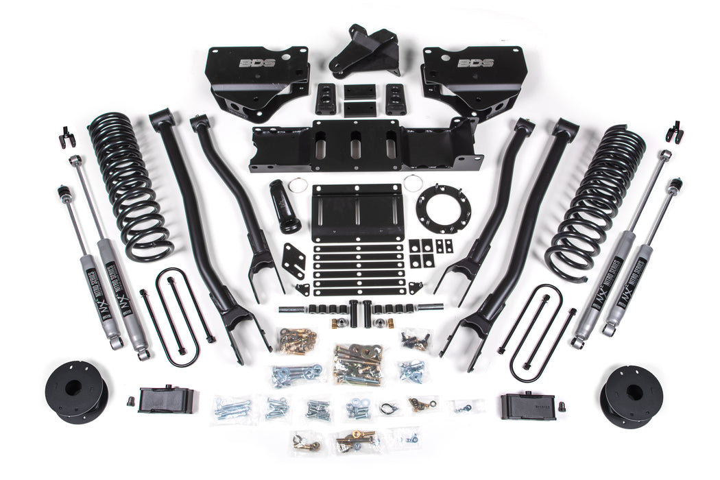 BDS BDS1723H 4 Inch Lift Kit w/ 4-Link - Ram 3500 w/ Rear Air Ride (19-24) 4WD - Gas