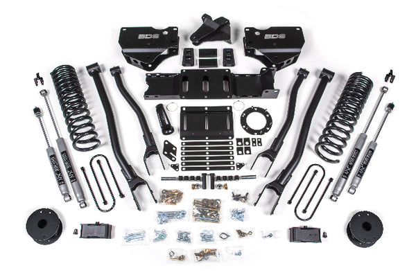 BDS 2019-2024 RAM 3500 4" 4-Link Diesel - 3" Rear Block W/ Air Bag - 6 Bolt T-case - NX2 Shocks 1720H