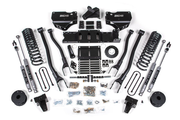 BDS 6 Inch Lift Kit W/ 4-Link RAM 3500 W/ Rear Air Ride 19-24 4WD Diesel 1733H